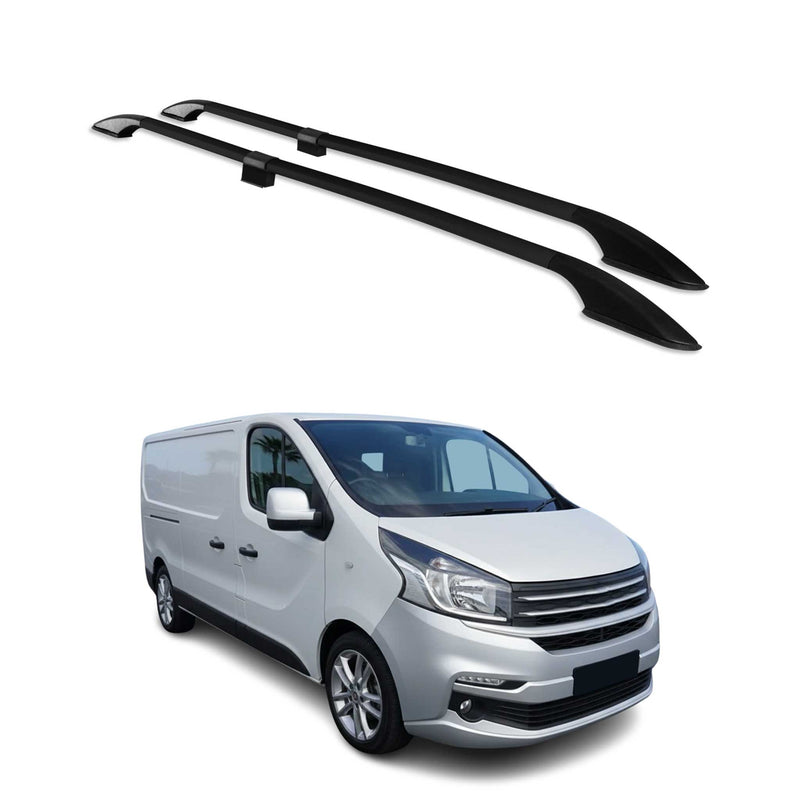 Barres de toit longitudinales pour Fiat Talento 2016-2024 L2 Aluminium Noir
