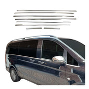 Garniture de Fenêtre pour Mercedes Vito W447 L2 2014-2026 Acier Inox 8Pcs