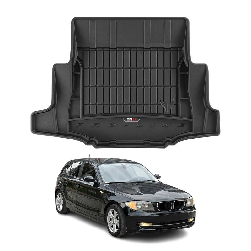 OMAC Tapis de coffre caoutchouc pour BMW Série 1 E87 HB 2004-2011 Noir Premium