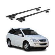 Barres de toit transversales ABE pour Ssangyong Kyron 2005-2011 5 P Alu Noir 2x