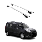 Barres de toit Transversales pour Fiat Doblo 2010-2021 Fer Argent