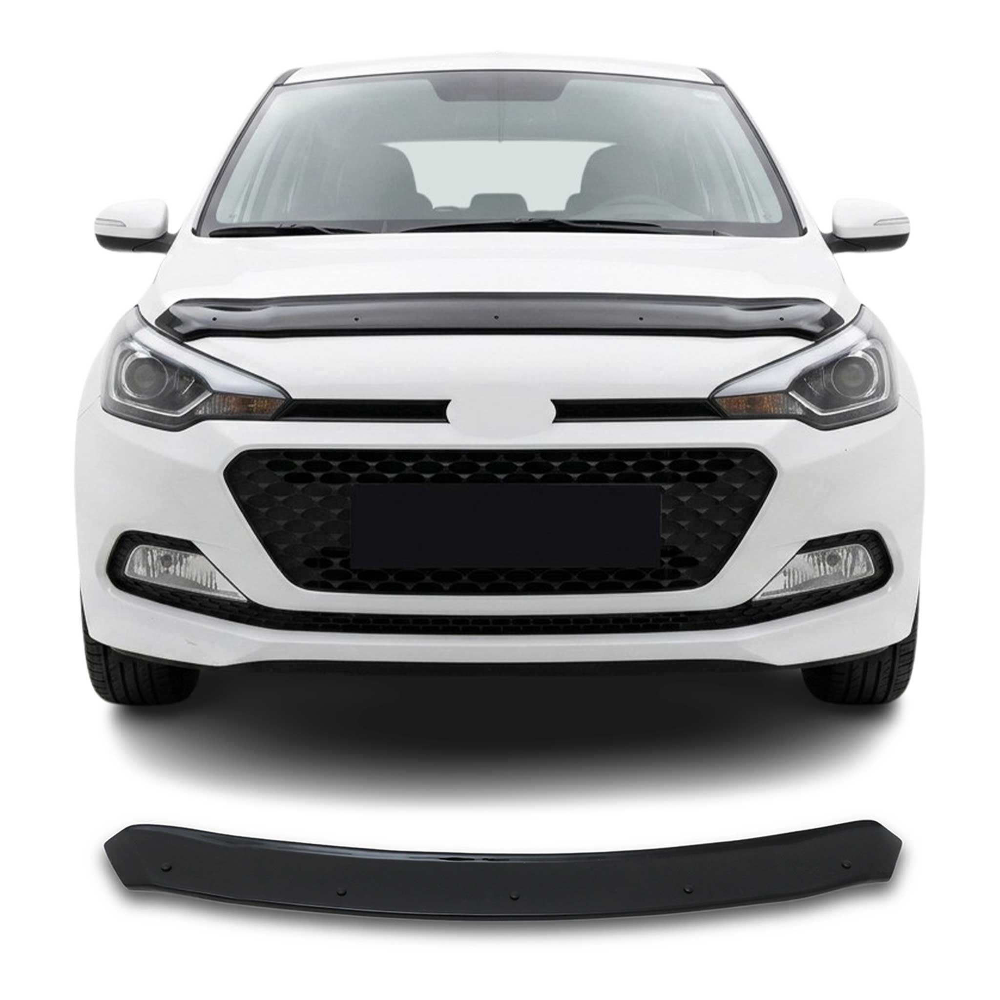Deflecteurs d'air capot de voiture pour Hyundai i20 2014-2020 HB Acrylique Noir