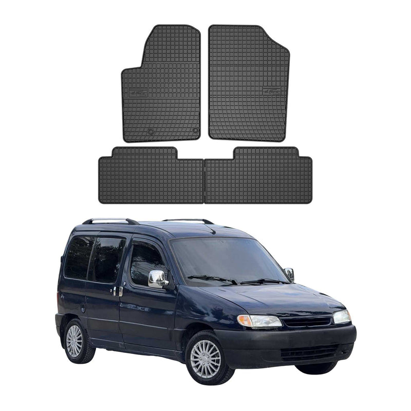 Tapis de Sol pour Citroen Berlingo 1996-2008 Caoutchouc Noir