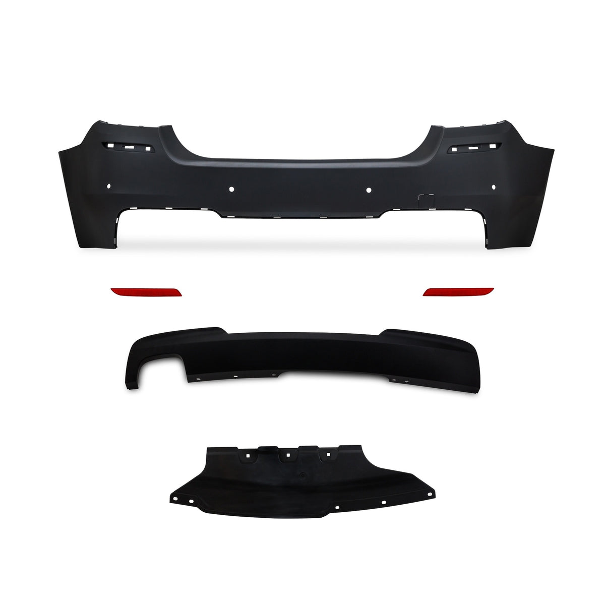 JOM Pare-choc Arrière pour BMW Série 5 F10 Berline 2010-2017 Sport-Design PDC