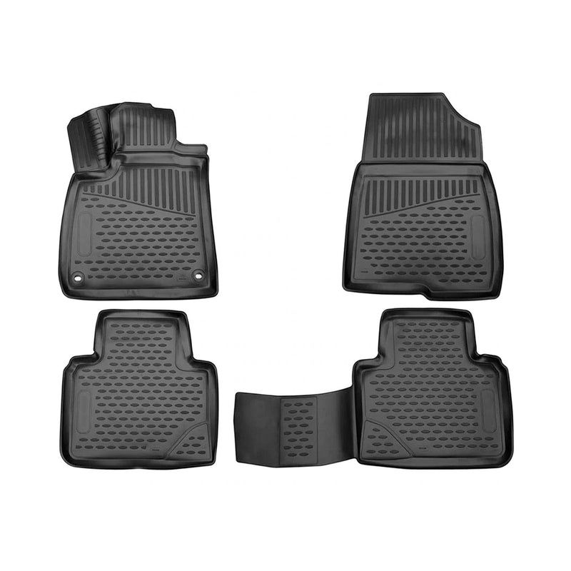 Tapis de sol pour Honda Accord 2018-2021 en caoutchouc TPE 3D Noir 4Pcs