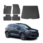 Kit Tapis de sol et coffre pour Volvo XC40 2018-2025 TPE Noir