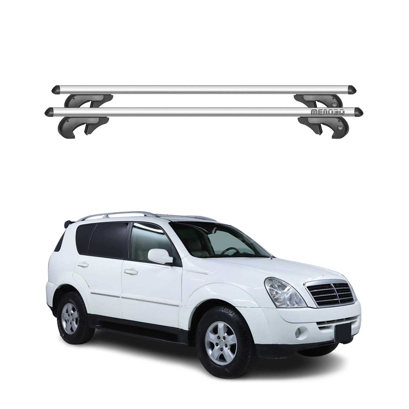 Barres de toit pour Ssangyong Rexton Y250 2006-2012 90kg Aluminium Gris 2x
