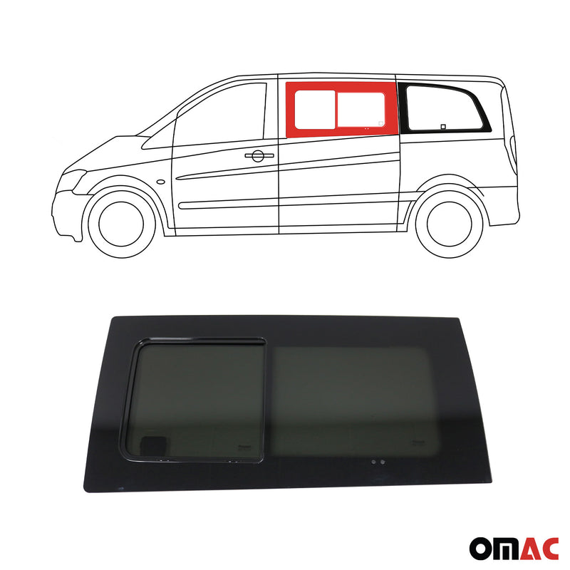 Vitre Porte pour Mercedes Vito W639 2003-2014 Gauche Avant fenêtre coulissante