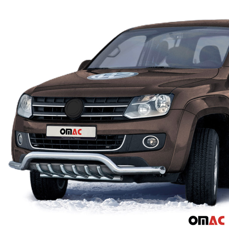 Pare-Buffle Avant Pour VW Amarok 2010-2016 Acier Inoxy