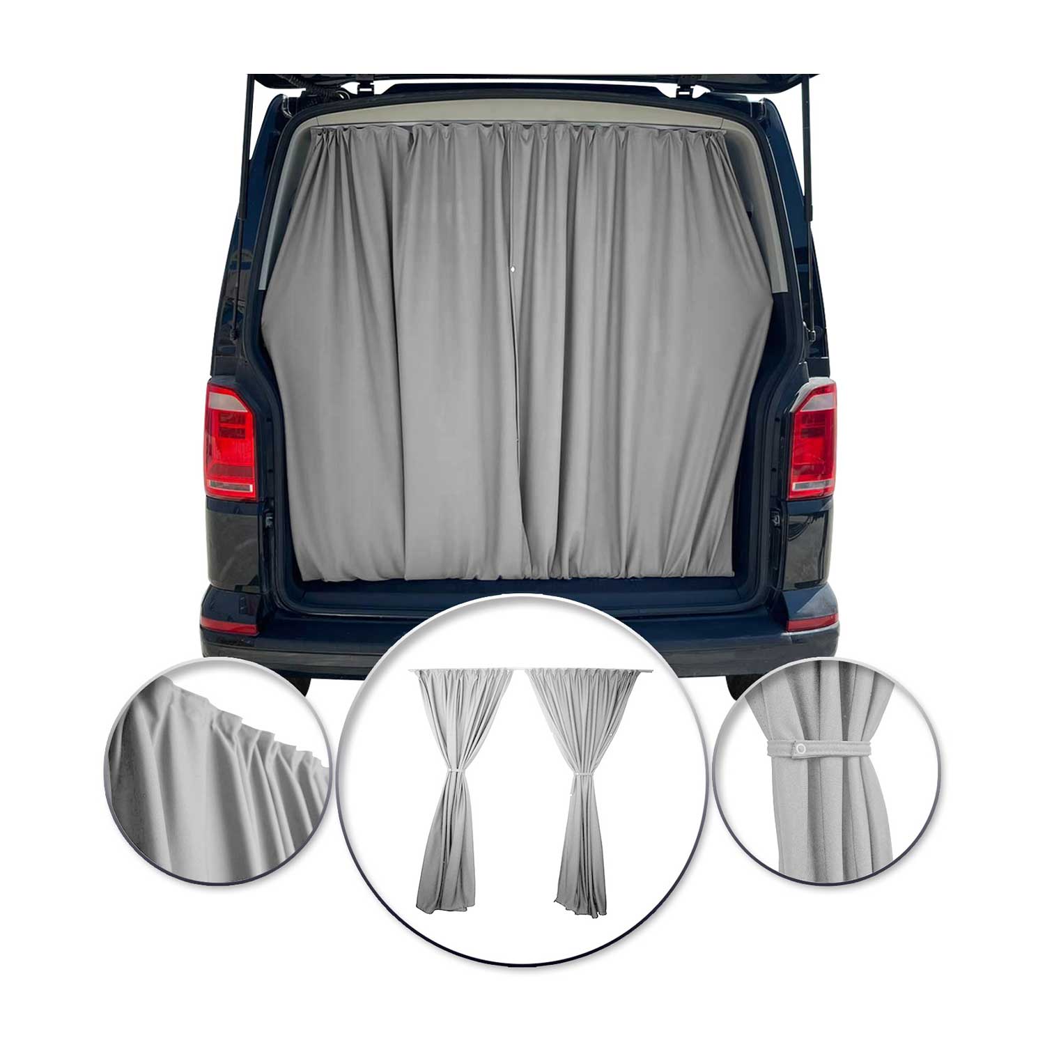 Rideaux De Porte Hayon Pour VW Caddy L1 L2 Protection Solaire Gris