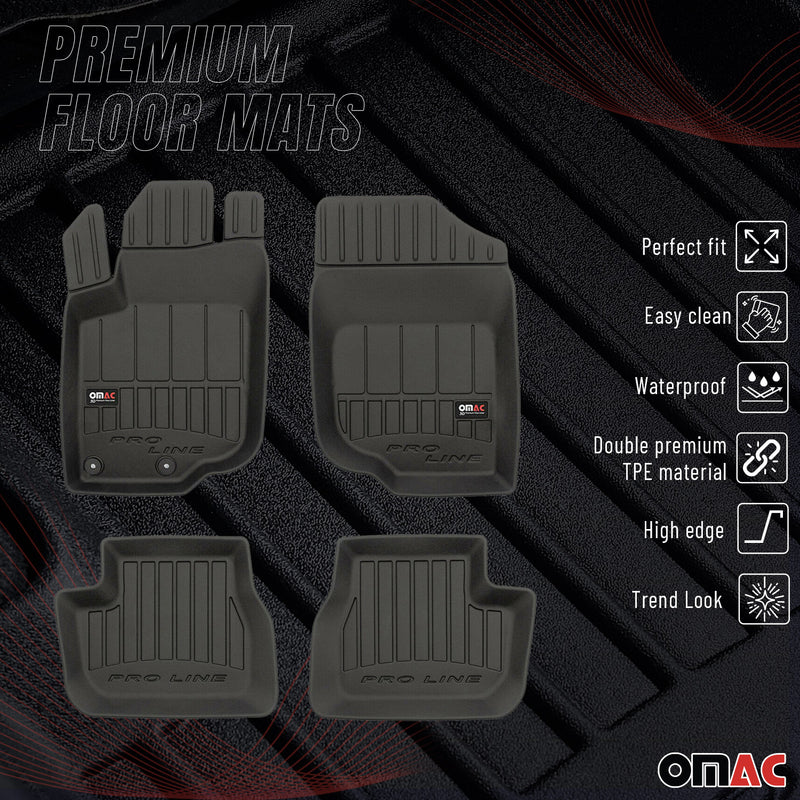 Tapis de Sol pour Peugeot 207 2006-2012 TPE Noir