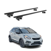 Barres de toit transversales pour Honda Jazz Crosstar 2020-2026 Alu Noir ABE
