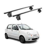 Barres de toit transversales acier pour Daewoo Matiz I 1998-2005 TÜV Noir 2Pcs