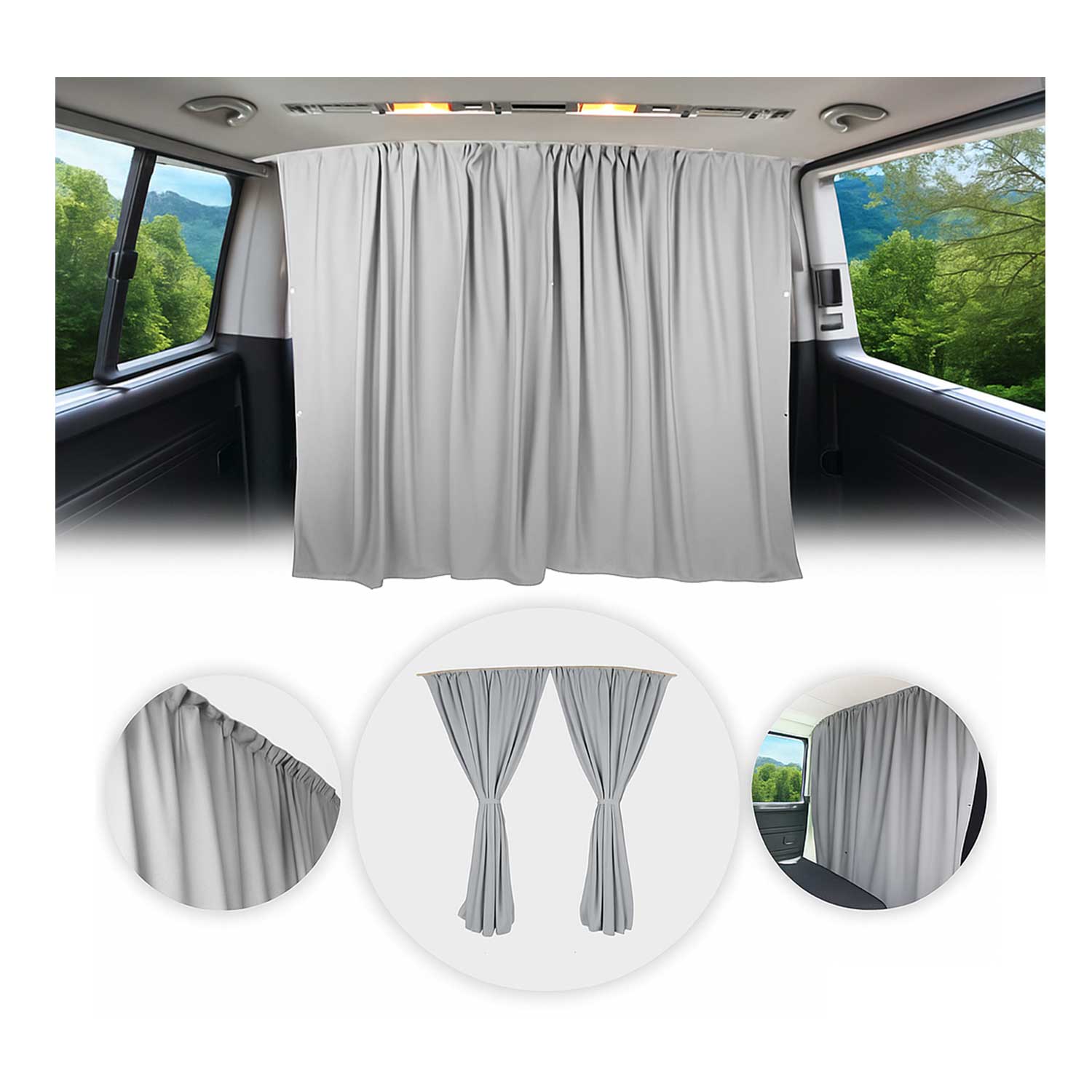 Rideaux De Séparation De Cabine pour Nissan Primastar Protection Solaire Gris