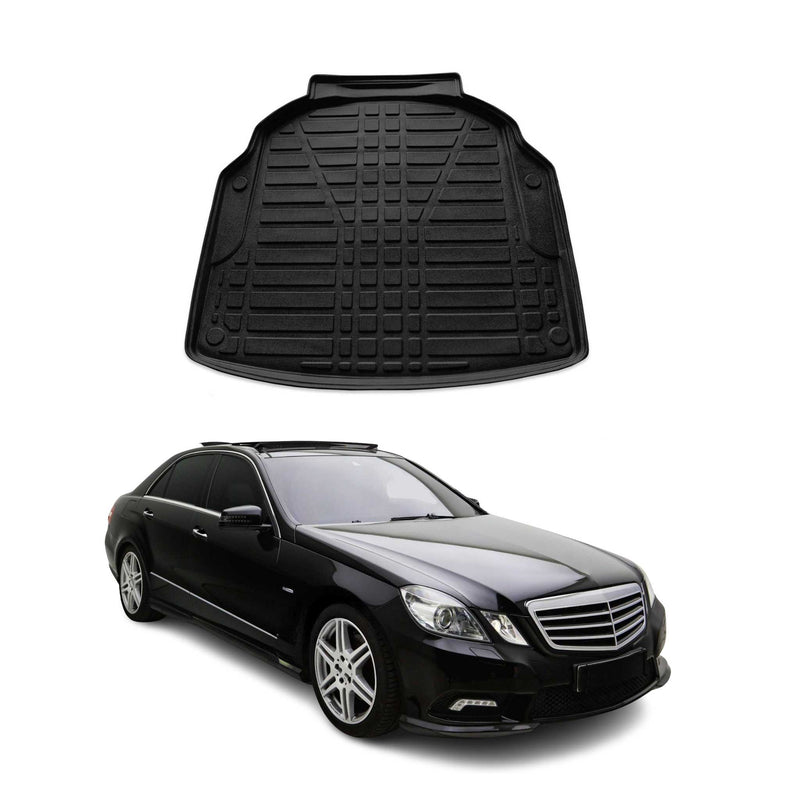 Tapis de Coffre pour Mercedes Classe E W212 2010-2015 en TPE Noir