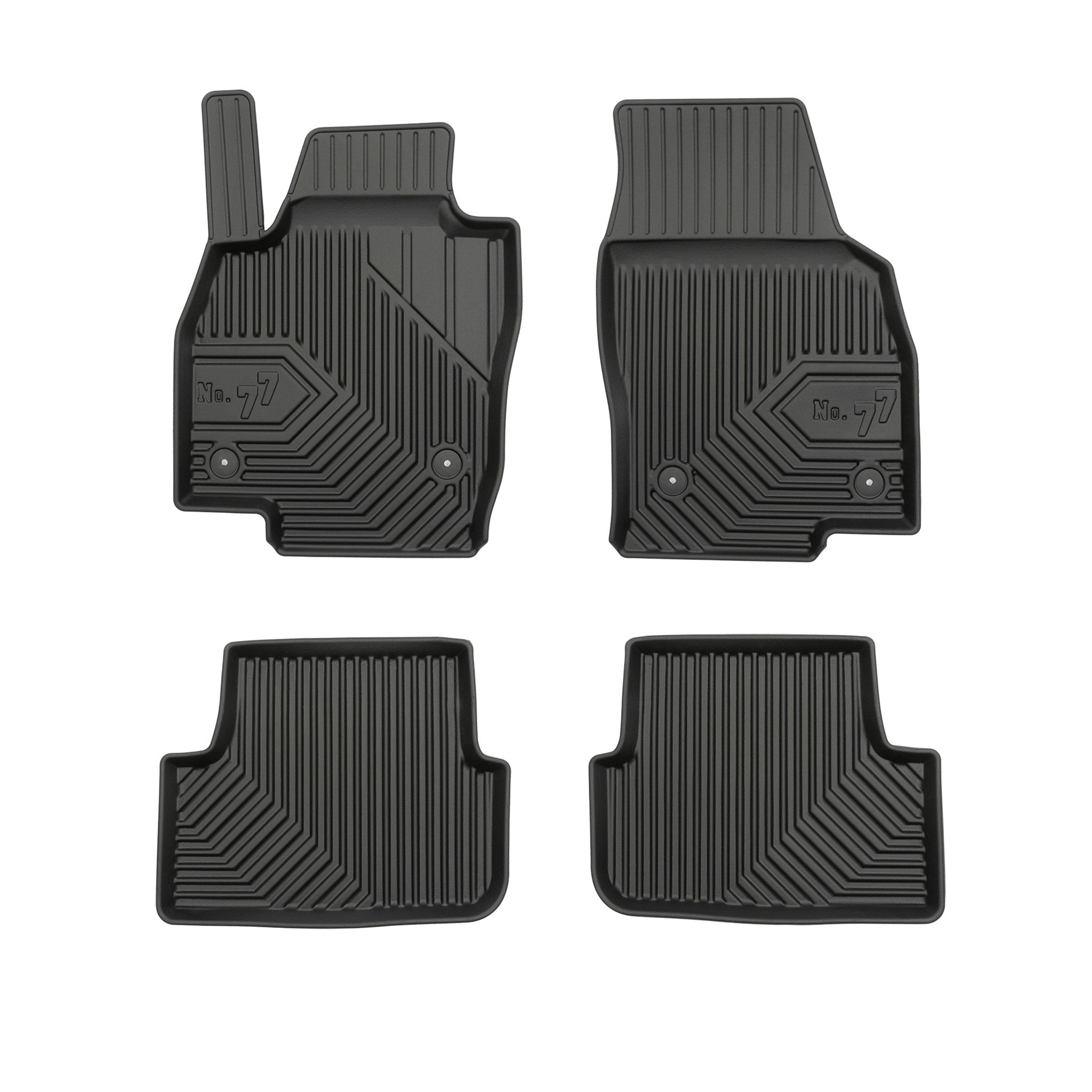 Tapis de Sol de Voiture pour VW Polo VI 2017-2026 TPE Antidérapant Noir 4Pcs