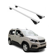 Barres de toit Transversales pour Peugeot Rifter 2018-2026 Fer Argent