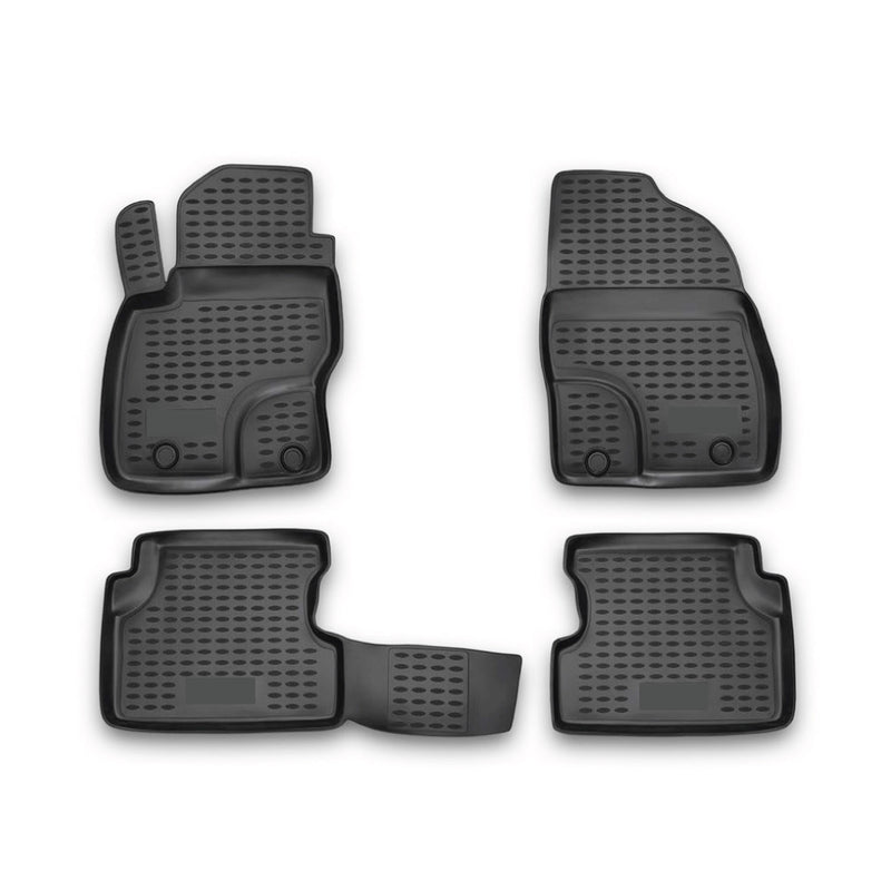 Tapis de sol pour Ford Focus mk2 2004-2011 en caoutchouc TPE 3D Noir 4Pcs