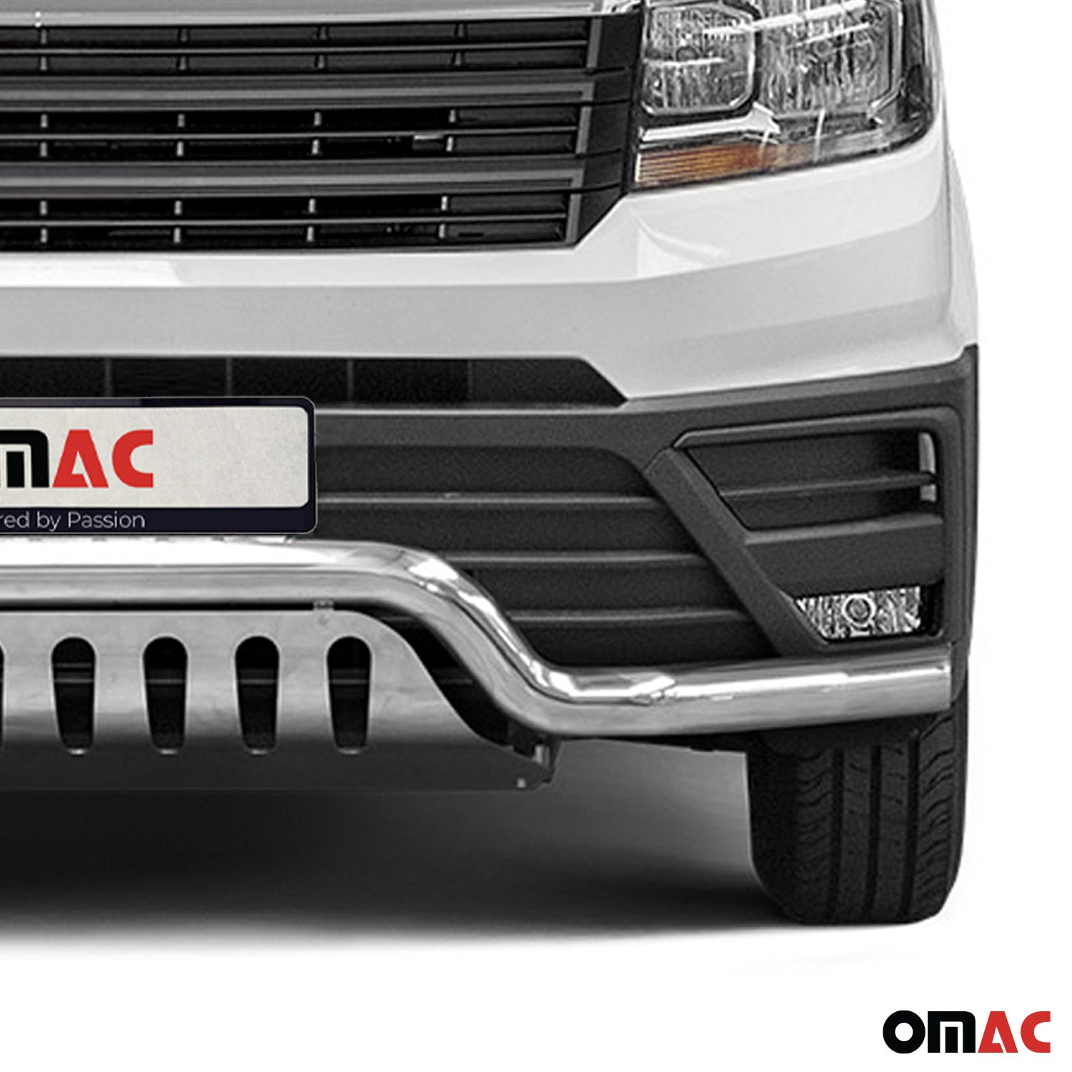 Pare-Buffle Avant Pour VW Crafter 2017-2026 Acier Inoxydable Argent