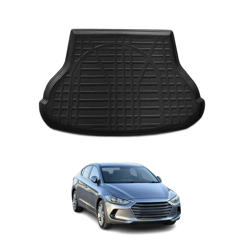 Tapis de Coffre pour Hyundai Elantra 2011-2016 en TPE Noir