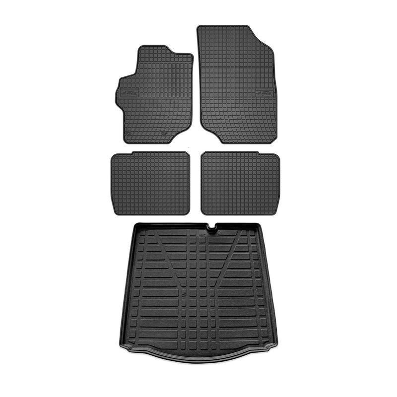 Kit Tapis de sol et coffre pour Citroen C-Elysee 2012-2024 TPE Noir