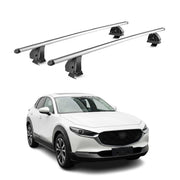 Barres de toit transversales Alu pour Mazda CX-30 2020-2026 TÜV 75 kg Gris 2Pcs