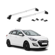 Barres de toit transversales pour Hyundai i30 III Break 2017-2026 Alu Gris ABE