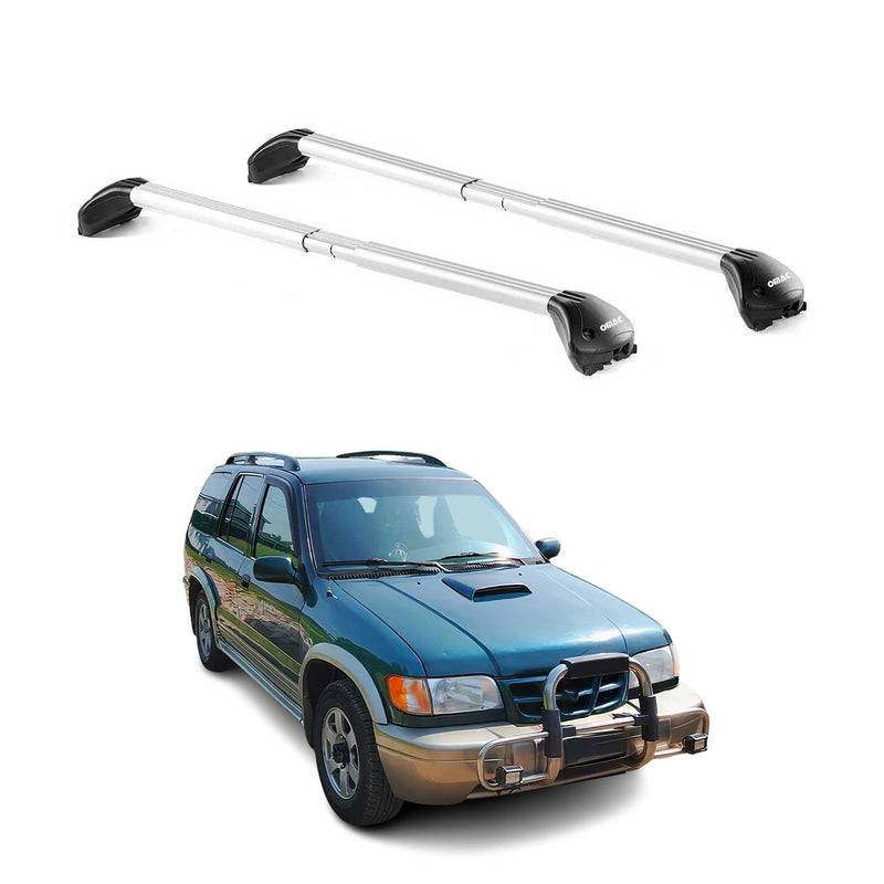 Barres de toit pour Kia Sportage JA 1994-2004 3-5P Gris Argenté 2 pièces ABE