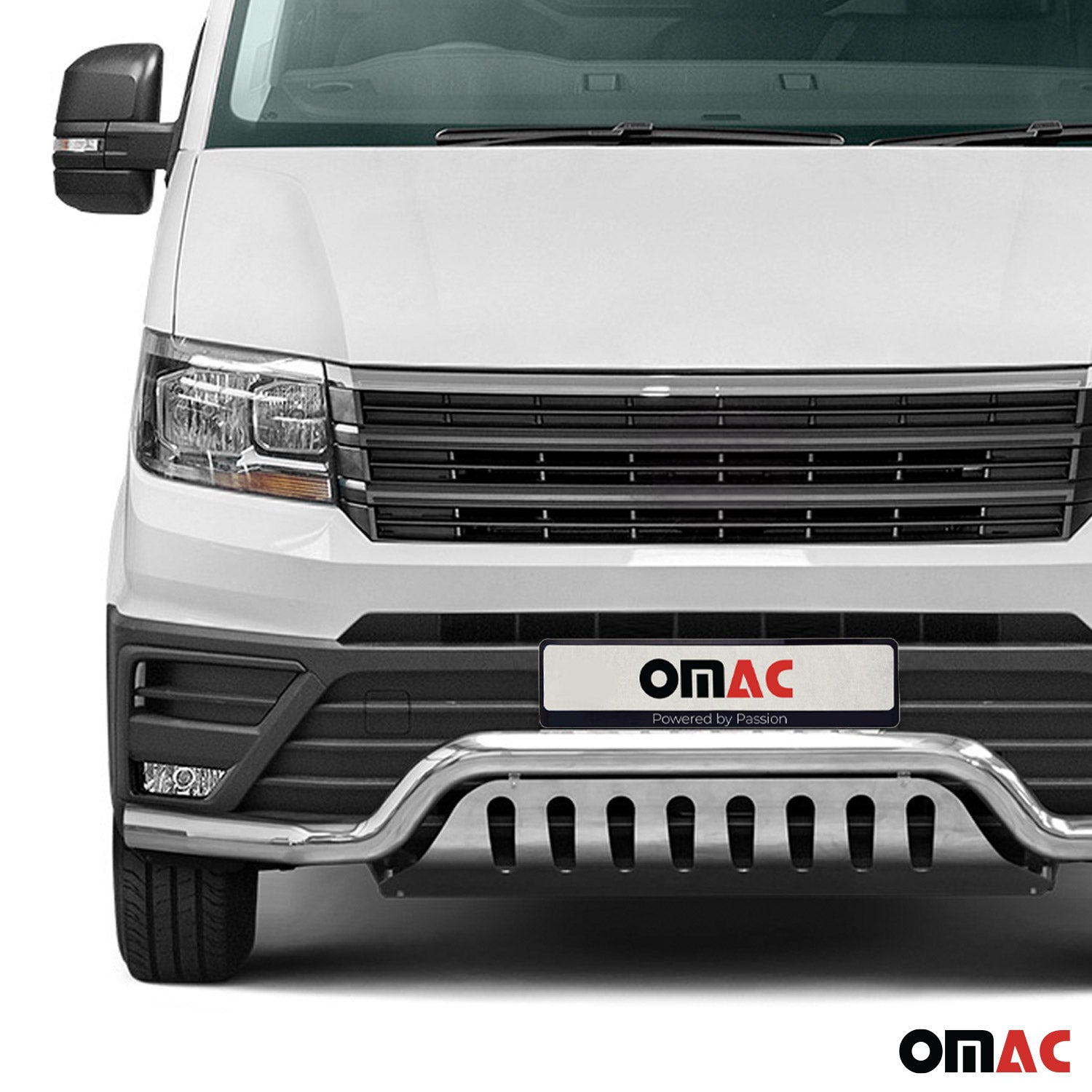 Pare-Buffle Avant Pour VW Crafter 2017-2026 Acier Inoxydable Argent