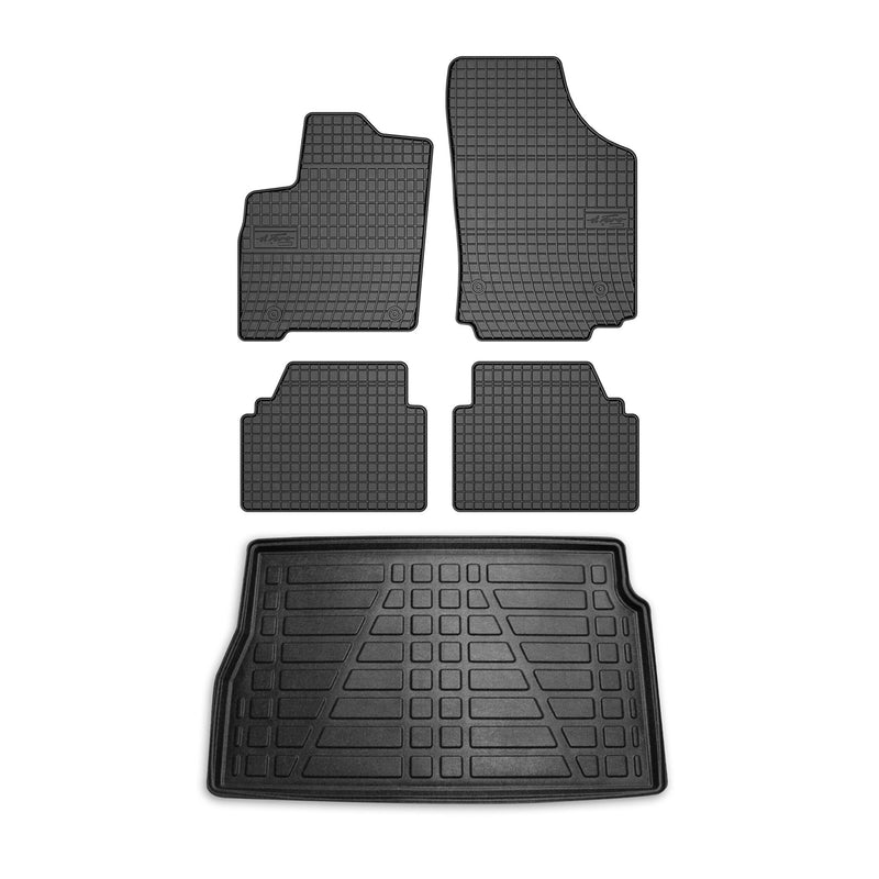 Kit Tapis de sol et coffre pour Opel Meriva A 2002-2010 TPE Noir