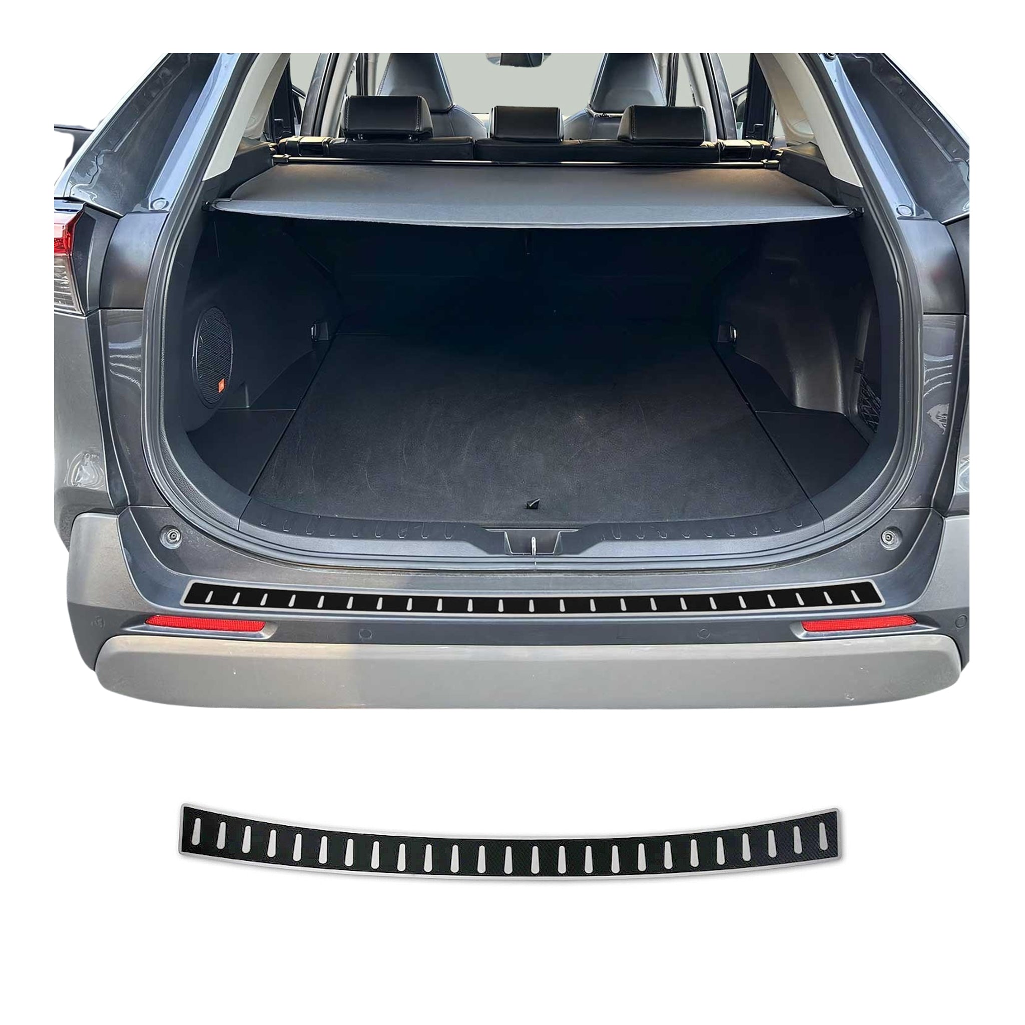 Protection de Pare-Chocs Arrière pour Toyota RAV4 V 2019-2025 Inox film carbone