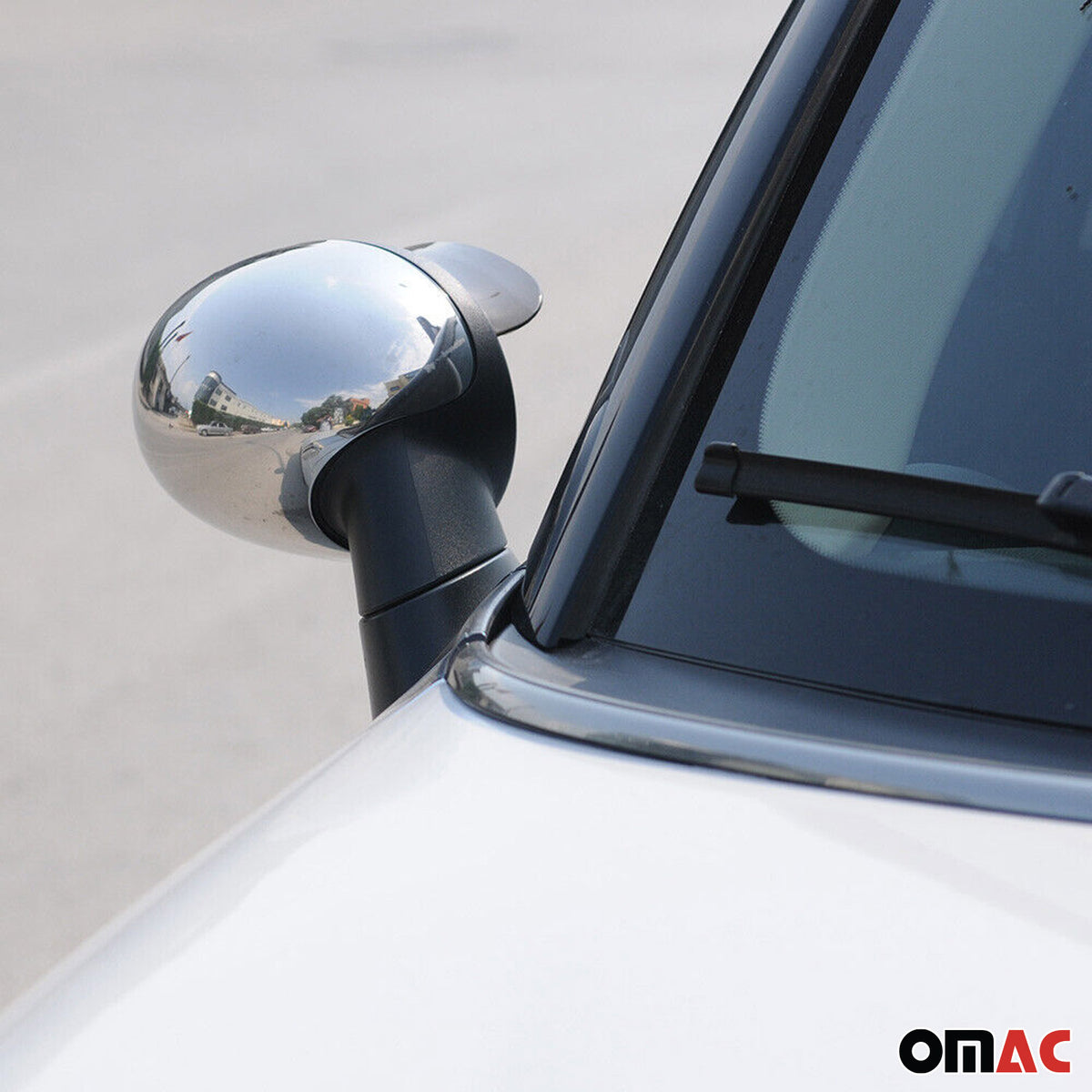 Coques de Rétroviseurs pour Mini Cooper R56 2006-2014 en Acier Chromé Argent