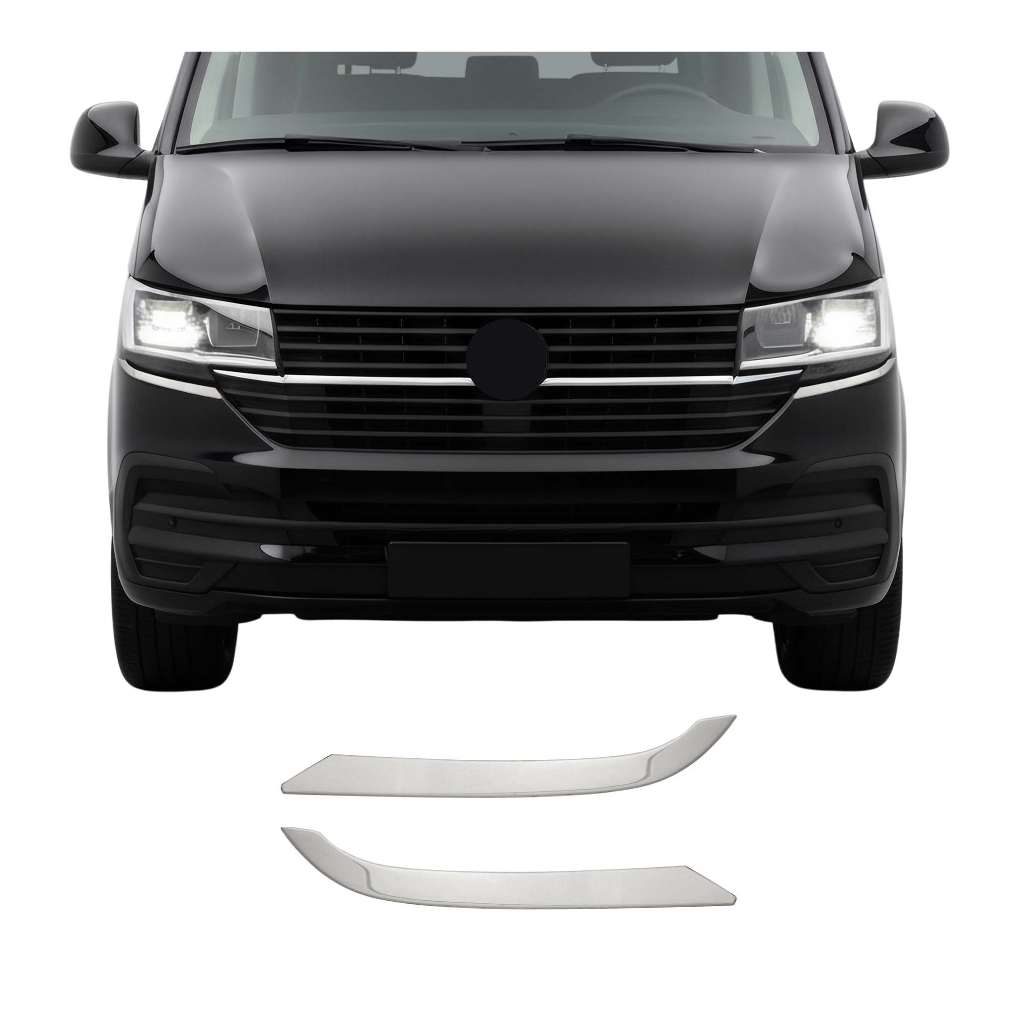 Baguettes de Phare Avant pour VW T6.1 Transporter tout 2019-2024 chromé inoxy
