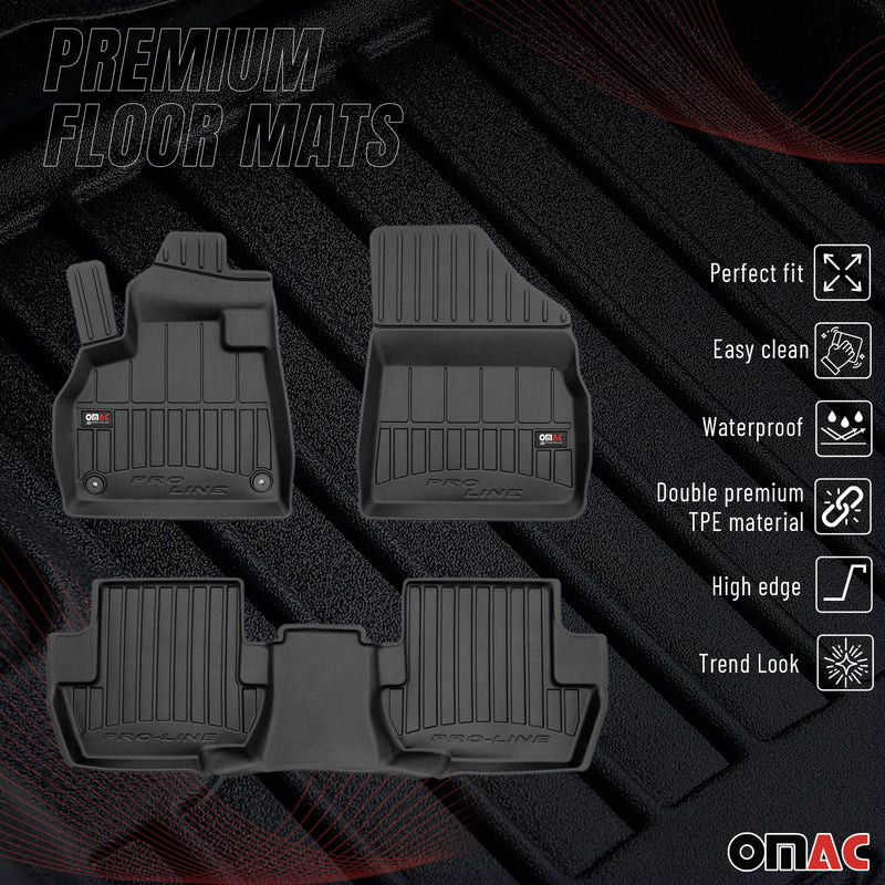 Tapis de Sol pour Citroen DS5 2011-2015 Caoutchouc TPE Noir