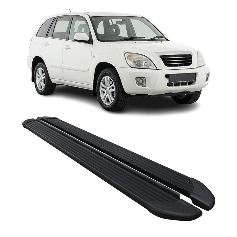 Marchepieds Latéraux pédale pour Chery Tiggo 2005-2014 Noir Aluminium 2Pcs