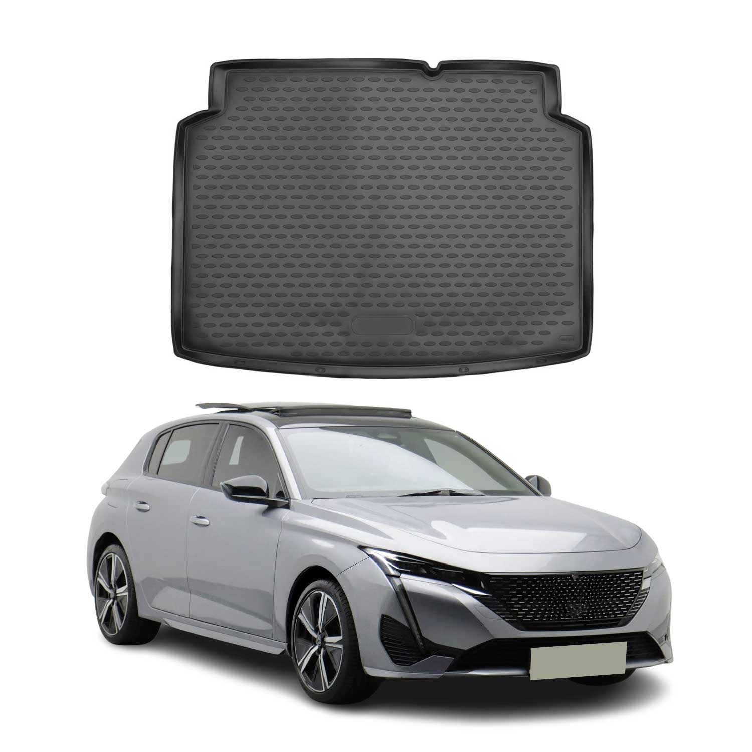 Tapis de Coffre pour Peugeot 308 2020-2025 TPE Noir