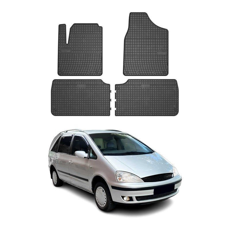 Tapis de Sol pour Ford Galaxy 1995-2006 en Caoutchouc Noir