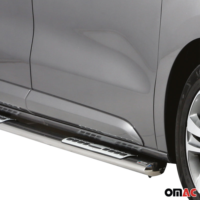 Marchepieds Latéraux pour Toyota Proace 2016-2025 L2 Acier Inoxydable Argent