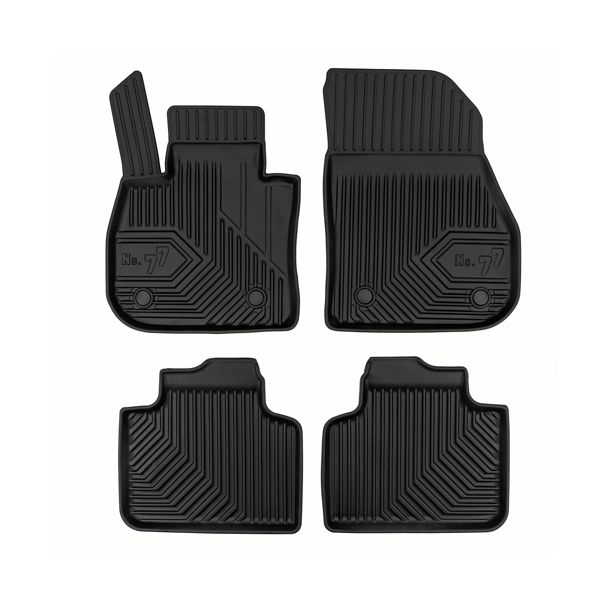 Tapis de Sol de Voiture No.77 pour BMW X1 U11 2022-2026 sauf PHEW TPE Noir 3Pcs