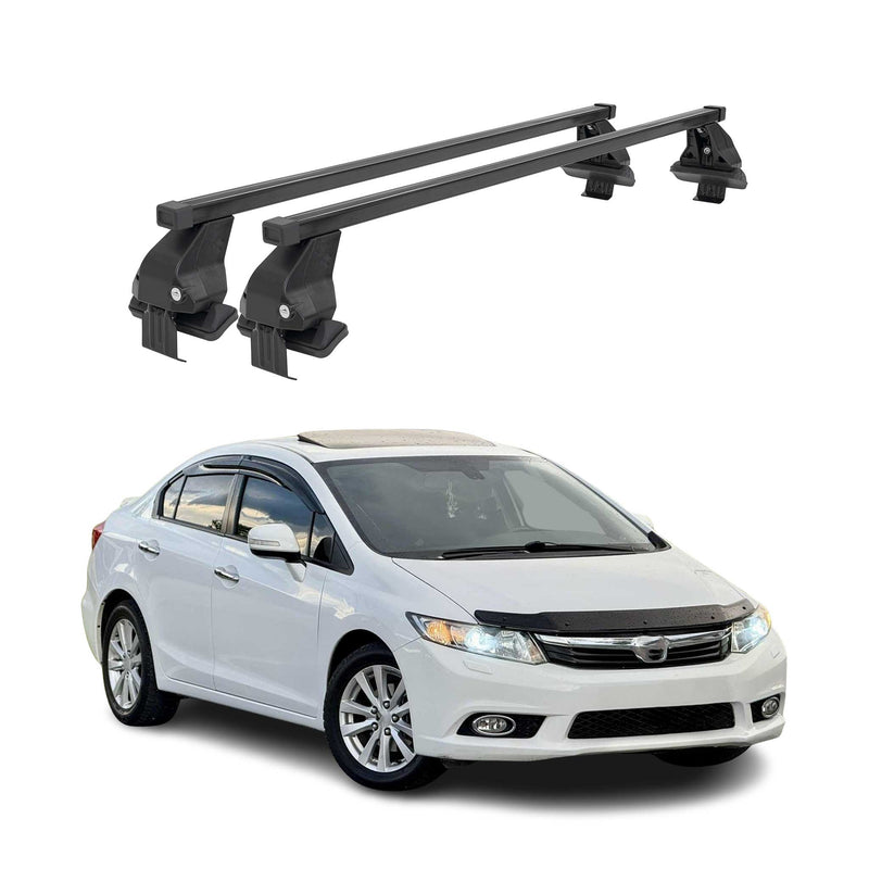 Barres Transversales Menabo pour Honda Civic IX SD 2012-2015 Noir