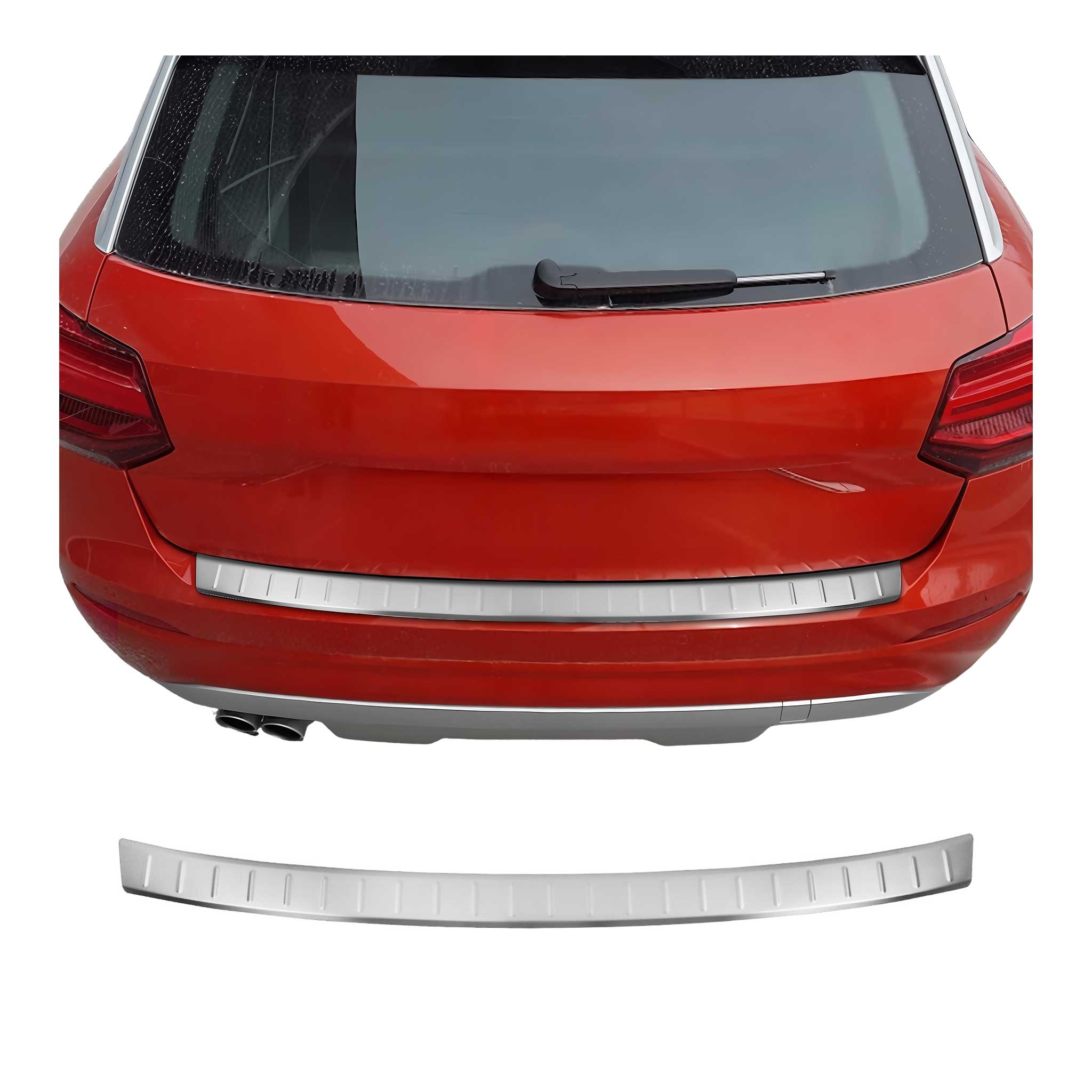 OMAC Protection de Pare-Chocs pour Audi Q2 2017-2026 Inox finition brossée