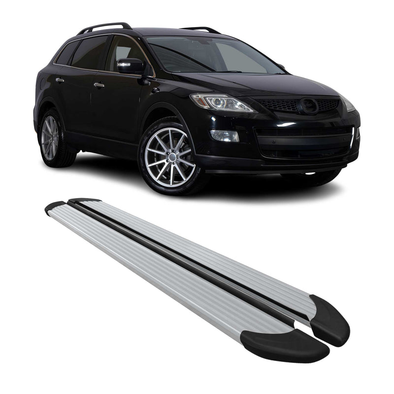 Marchepieds Latéraux pédale pour Mazda CX-9 2010-2015 Aluminium Argent 2Pcs