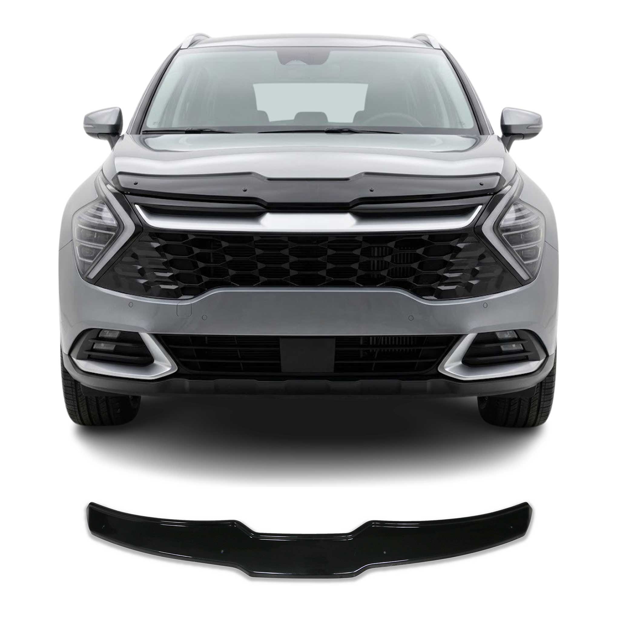 Deflecteurs d'air capot de voiture pour Kia Sportage 2023-2026 SUV en ABS Noir