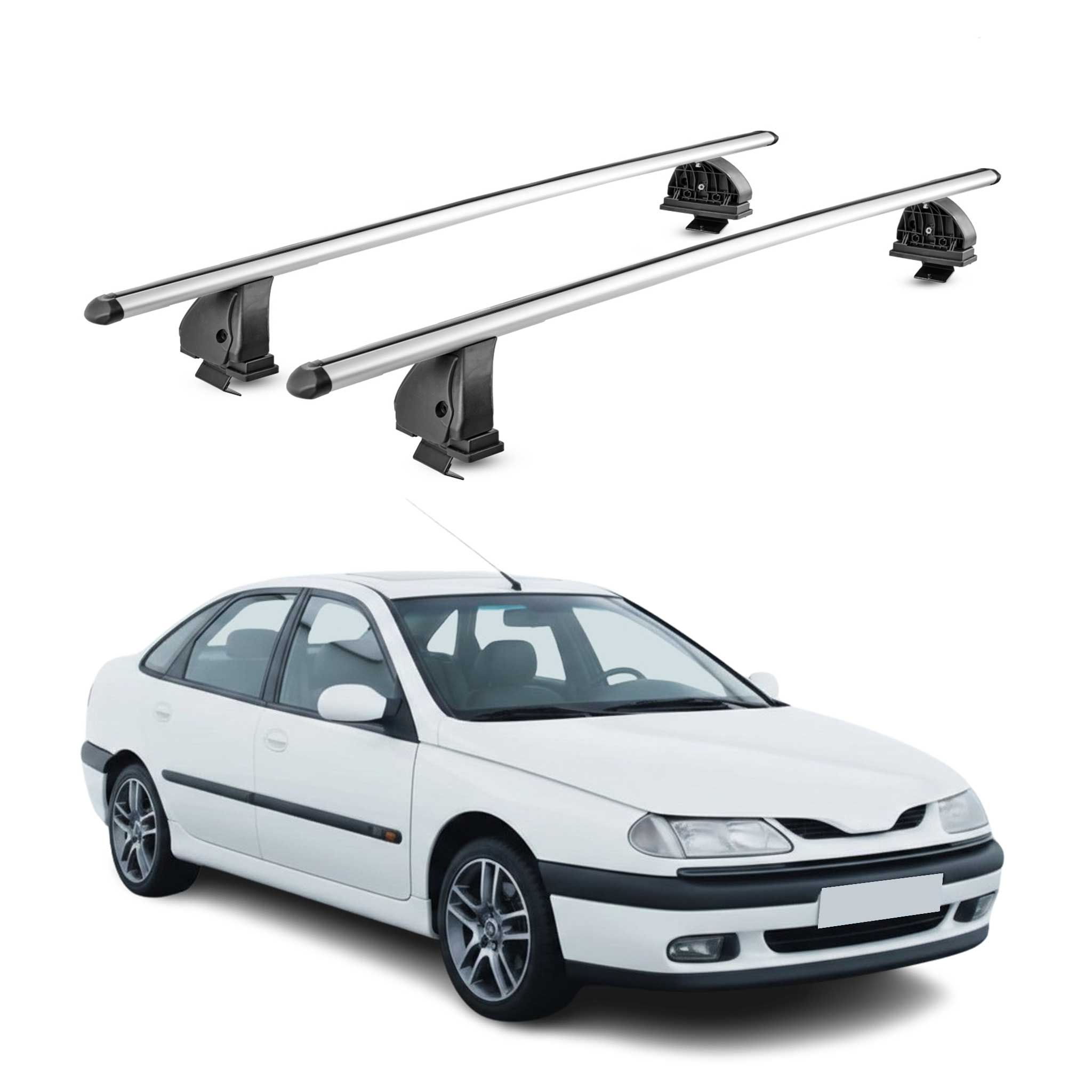 Barres de toit transversales Alu pour Renault Laguna I 1994-2001 TÜV Gris 2Pcs
