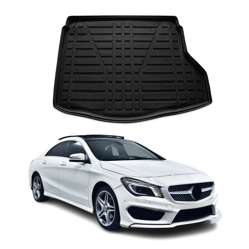 Tapis de Coffre pour Mercedes CLA 2012-2022 Coupé en TPE Noir