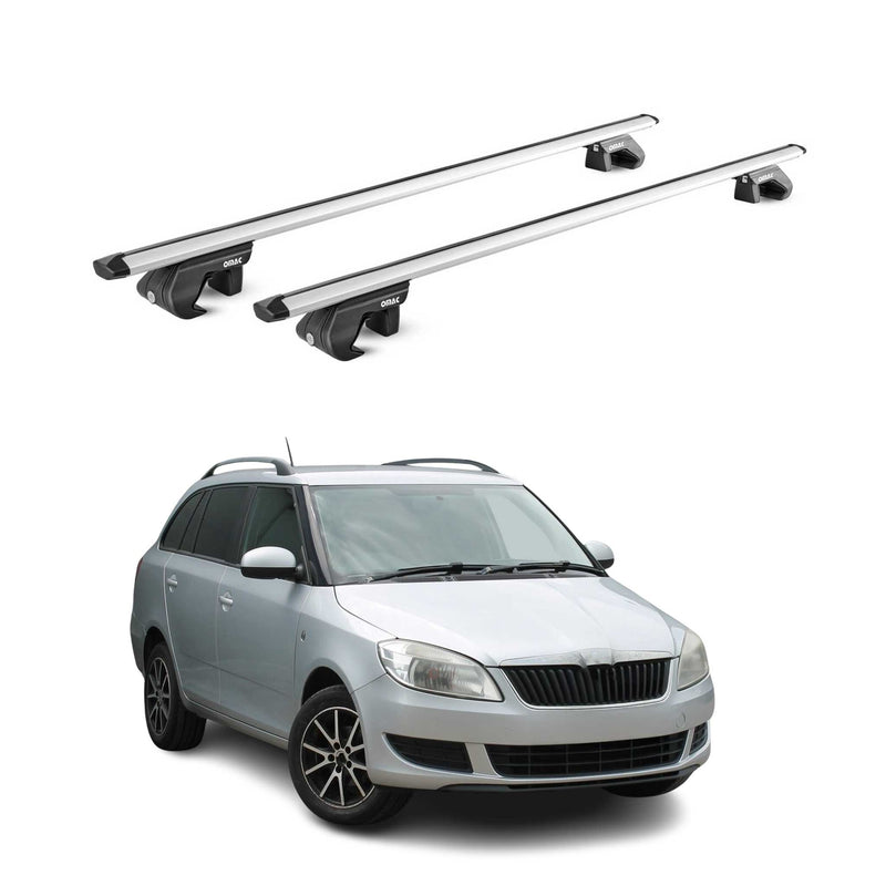 Barres de toit transversales pour Skoda Fabia Scout 5J 2009-2014 Alu Gris 2x ABE