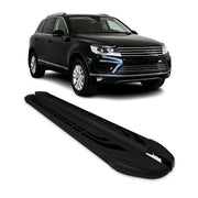 Marchepieds Latéraux pédale pour VW Touareg 2010-2018 Aluminium Noir 2Pcs