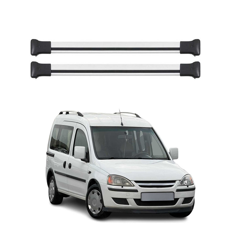 Barres de toit transversales pour Opel Combo C 2001-2011 Aluminium Gris