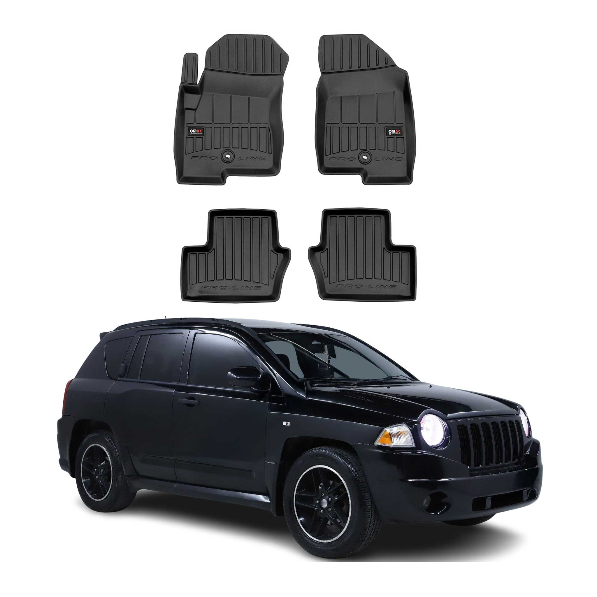 2006-2017 Jeep Compass/Patriot OMAC Tapis de sol en caoutchouc Noir Premium
