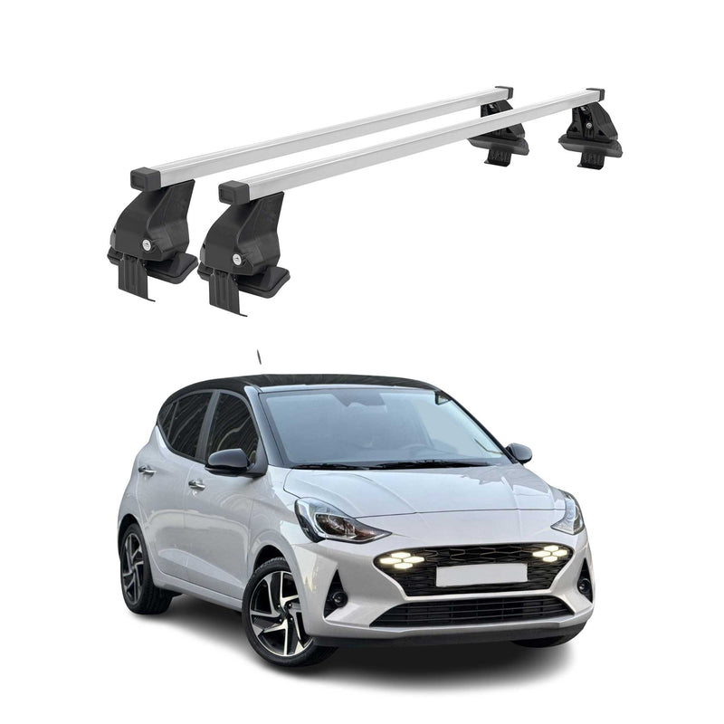 Barres de toit transversales pour Hyundai i10 III 2023-25 Facelift Acier Gris 2x